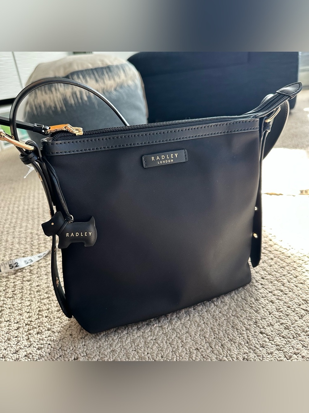 RADLEY LONDON Black Crossbody Bag with Gold-Tone Accents